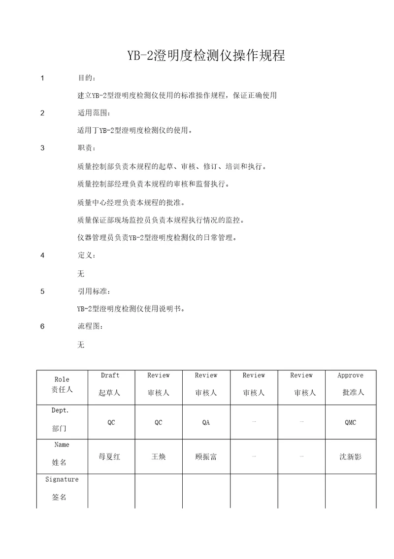 澄明度检测仪操作规程