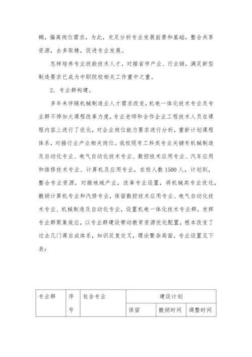 专业群优质项目建设实施专业方案.docx