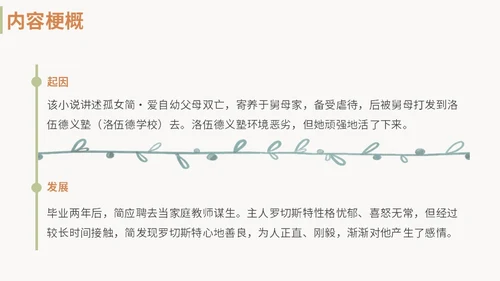 绿色清新九年级语文简爱读书分享说课课件PPT模板语文九年级下册