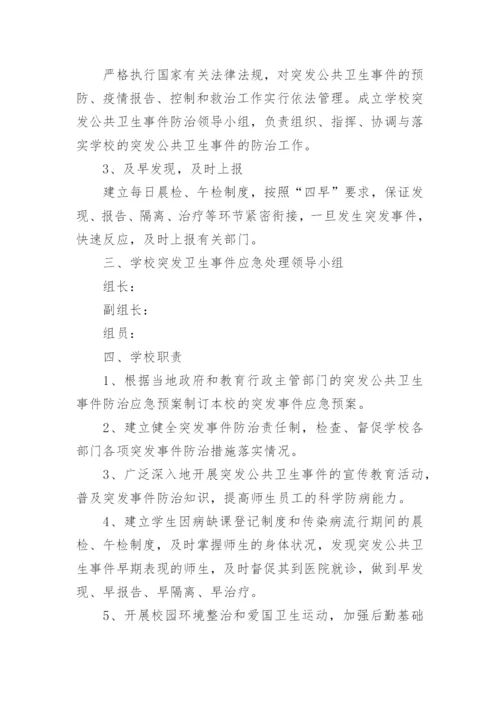 小学学校突发公共卫生事件应急处理预案.docx