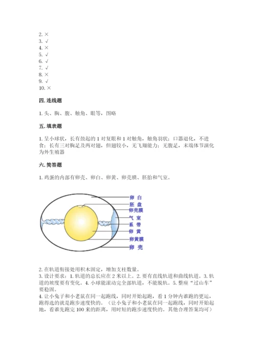 教科版科学三年级下册期末测试卷及答案【全优】.docx