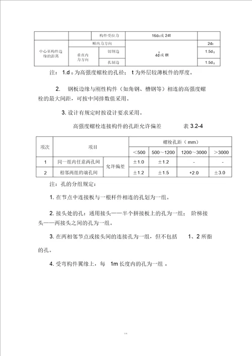 高强螺栓施工标准汇总