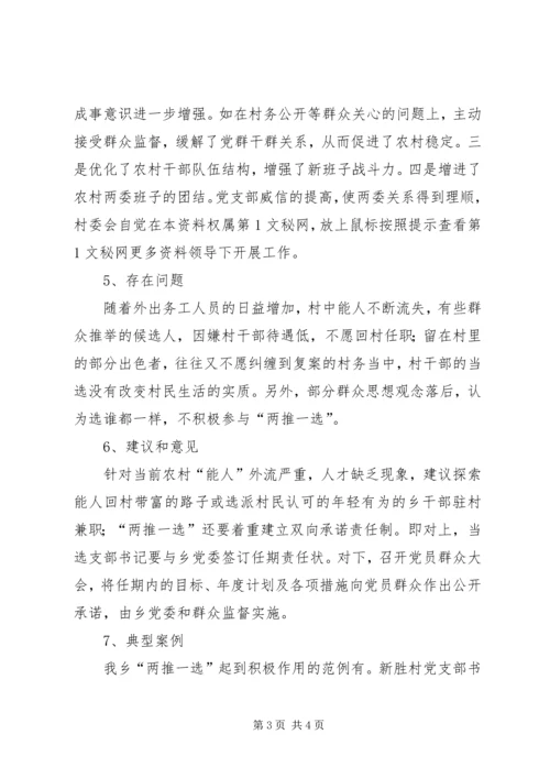 某乡试行村党支部换届选举情况汇报 (3).docx