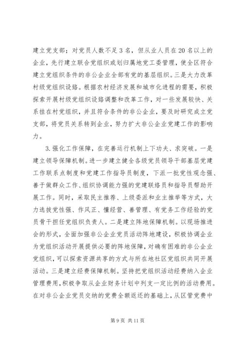 对非公有制企业党建工作的调查与思考.docx