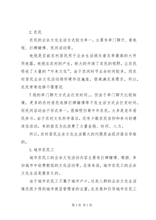 居民业余文化生活情况的调查 (3).docx