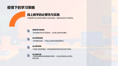 高三线上学习解决方案PPT模板