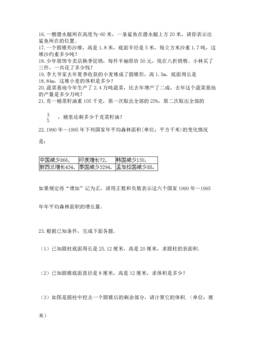 六年级小升初数学解决问题50道（满分必刷）.docx