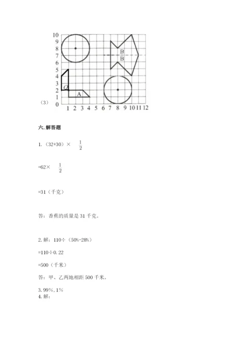 小学数学六年级上册期末模拟卷附完整答案【网校专用】.docx