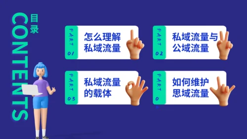 新媒体运营私域流量通用PPT模板
