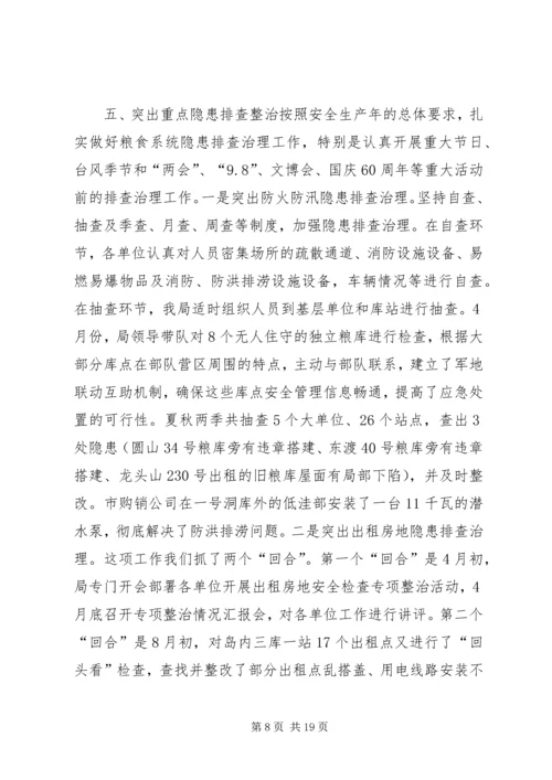 市粮食局安全工作总结及安排 (2).docx