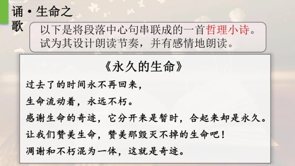 16 散文二篇  永久的生命 课件