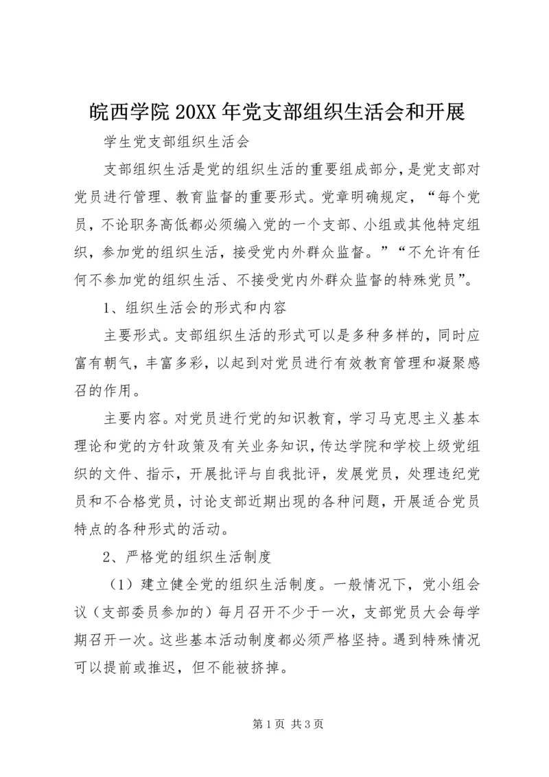 皖西学院20XX年党支部组织生活会和开展 (4).docx