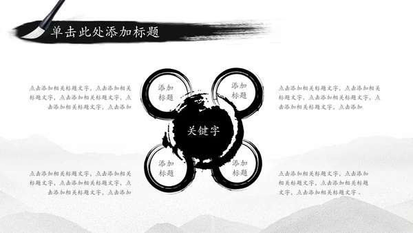 中国水墨传统国学文化PPT模板
