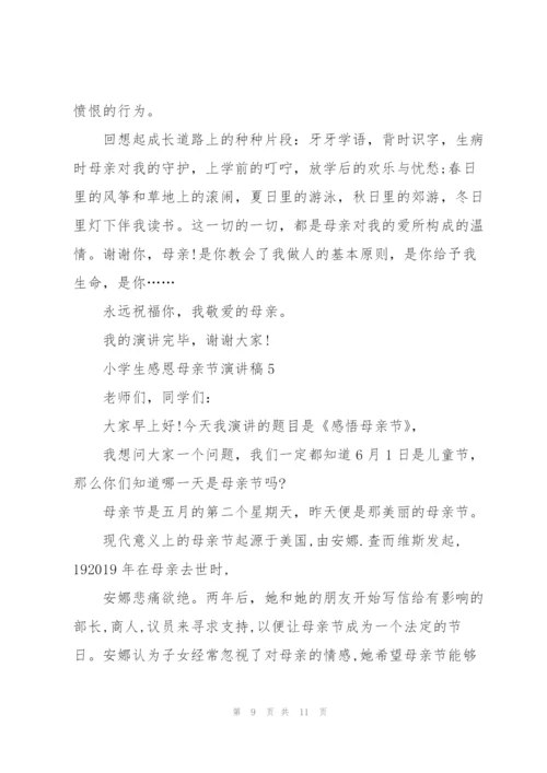 小学生感恩母亲节演讲稿5篇.docx