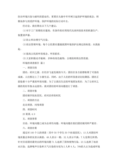 关于环境的调查报告5篇.docx