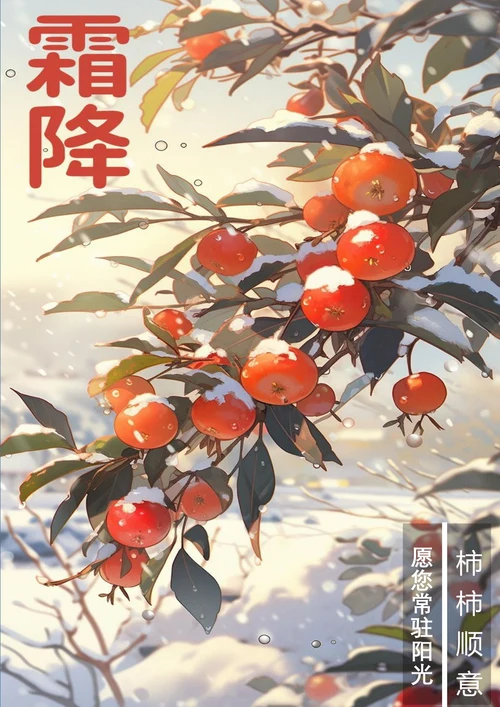 柿柿顺意霜降海报