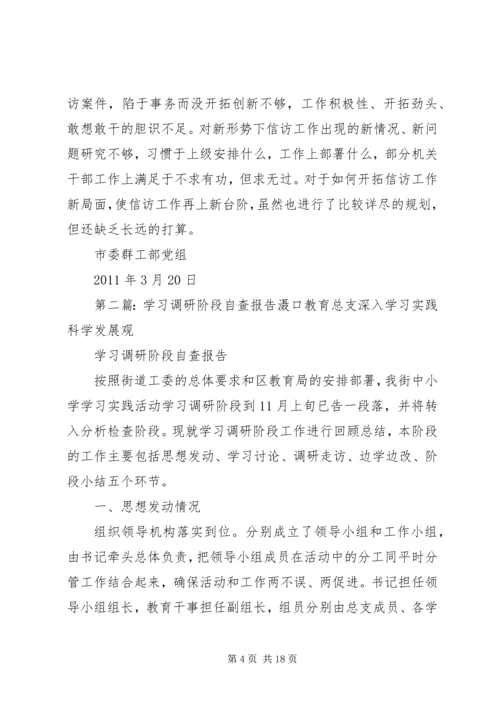 学习阶段自查报告.docx