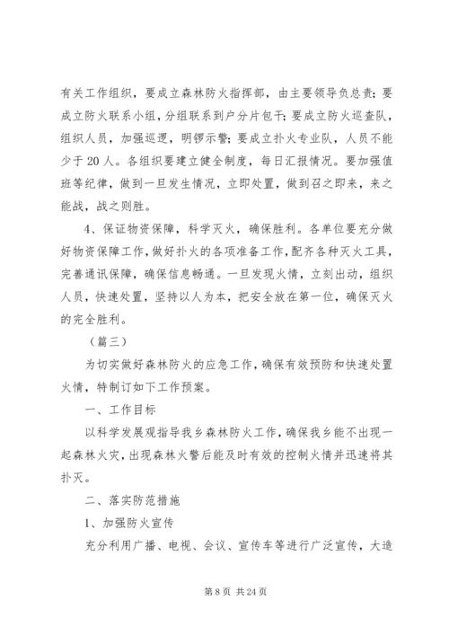 乡镇森林防火应急预案共5篇.docx