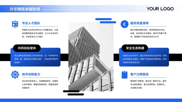 蓝黑商务风团队网络安全意识培训通用PPT模板