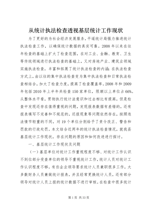 从统计执法检查透视基层统计工作现状.docx