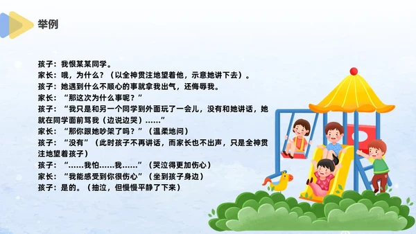 蓝色水彩风格儿童心理健康家长会PPT