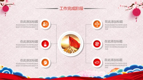 喜庆2019猪年工作总结新年元旦PPT