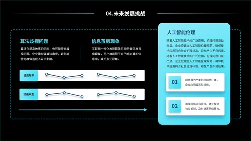 蓝黑色互联网未来发展趋势研究报告PPT模板