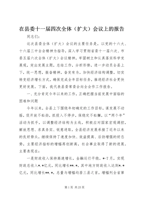 在县委十一届四次全体（扩大）会议上的报告 (2).docx