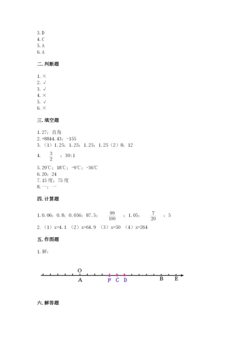 普安县六年级下册数学期末测试卷（易错题）.docx