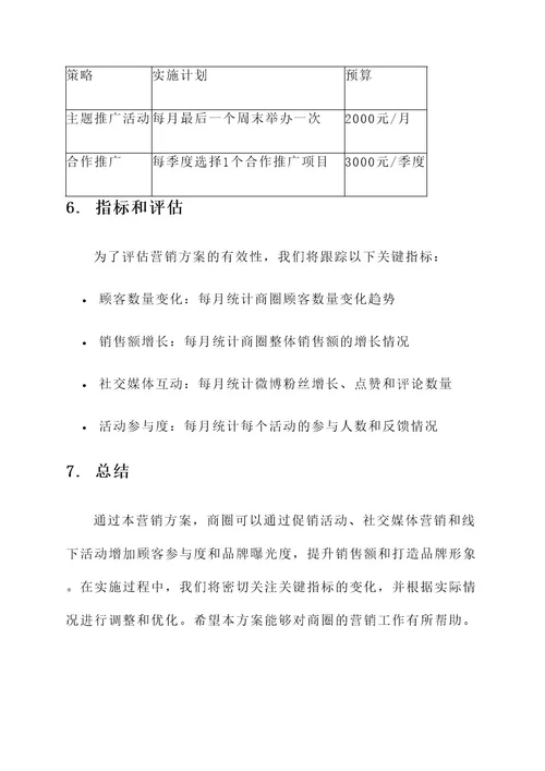 关于商圈的营销方案