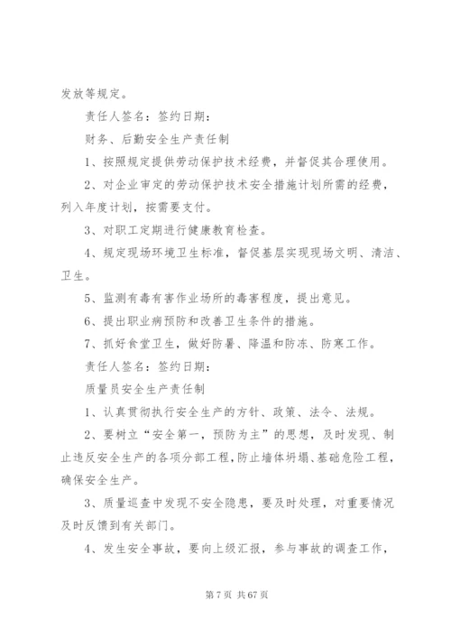 项目部各管理人员安全生产责任制.docx