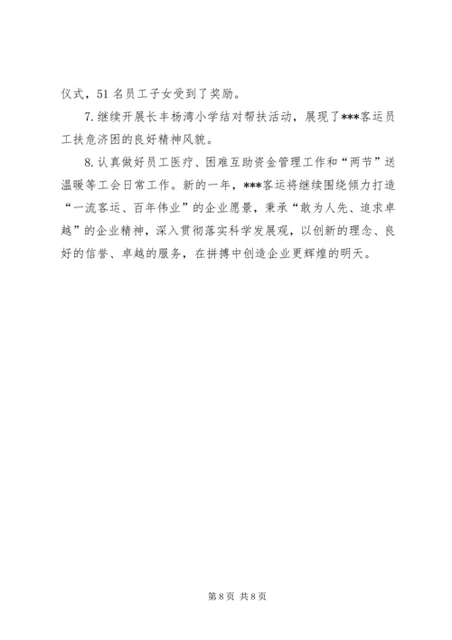 全省道路运输系统先进单位申报材料.docx