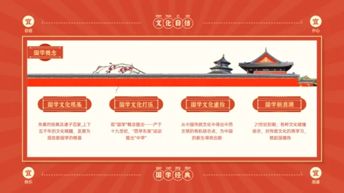 弘扬国学经典传承中华文化醒狮狮子头通用PPT模板