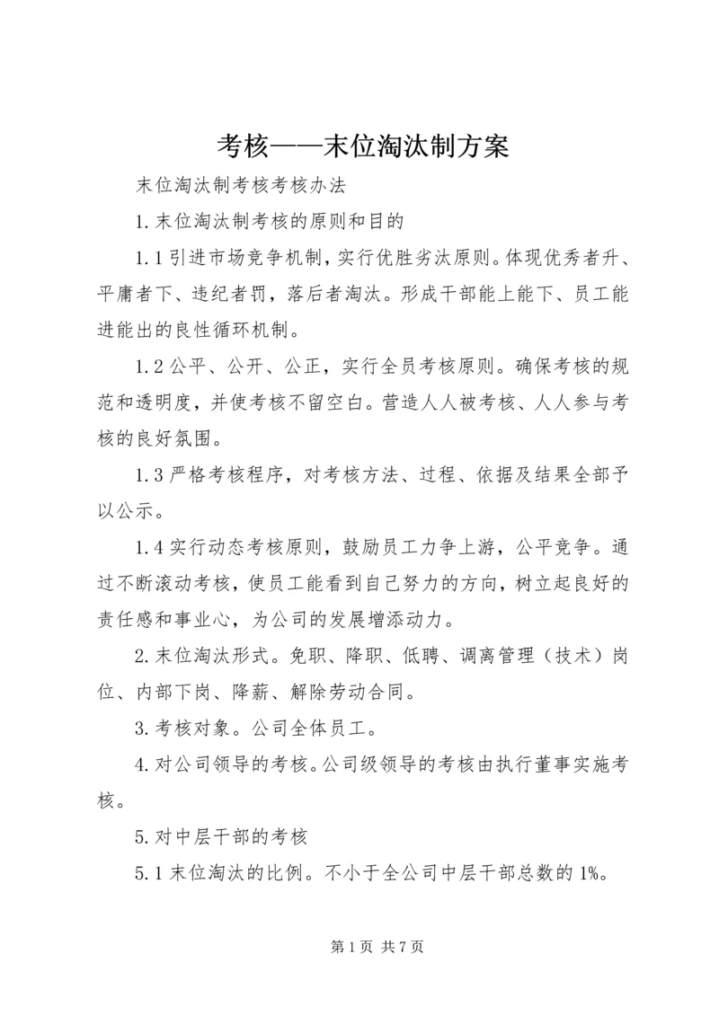 考核——末位淘汰制方案 (4).docx