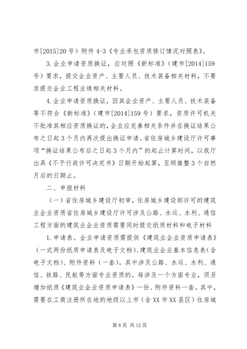建筑资质换领申请报告[范文大全].docx