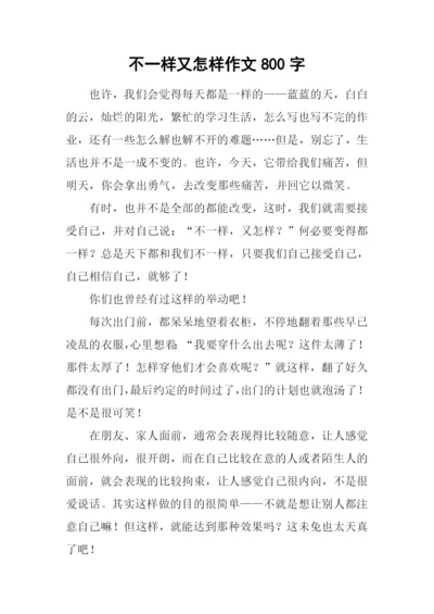 不一样又怎样作文800字.docx