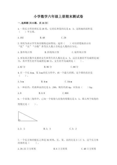 小学数学六年级上册期末测试卷（名校卷）word版.docx