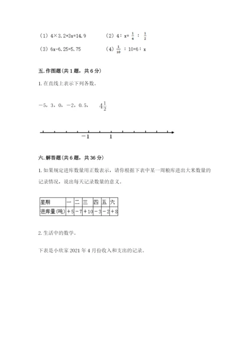 北师大版小学六年级下册数学期末综合素养测试卷【典优】.docx