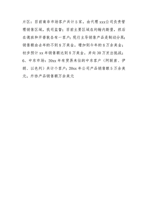 XX年销售代表工作总结 0