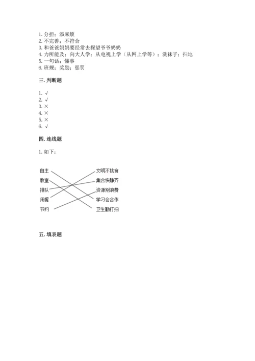 部编版小学四年级上册道德与法治期中测试卷（考试直接用）.docx