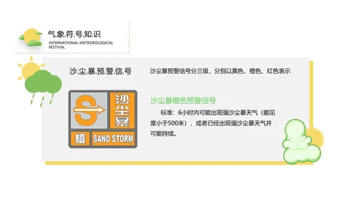 蓝色国际气象节PPT课件模板
