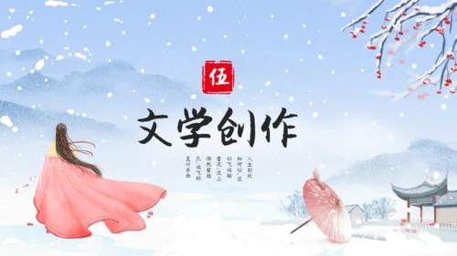 大雪纷飞大雪季气介绍通用PPT模板