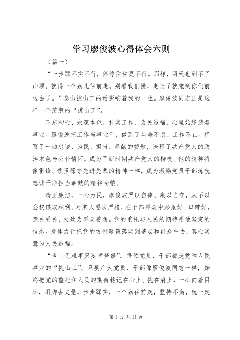 学习廖俊波心得体会六则.docx