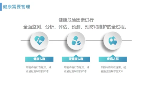 管理好自己的健康医疗服务通用PPT模板