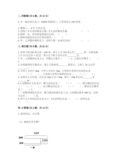 隆德县六年级下册数学期末测试卷word版.docx