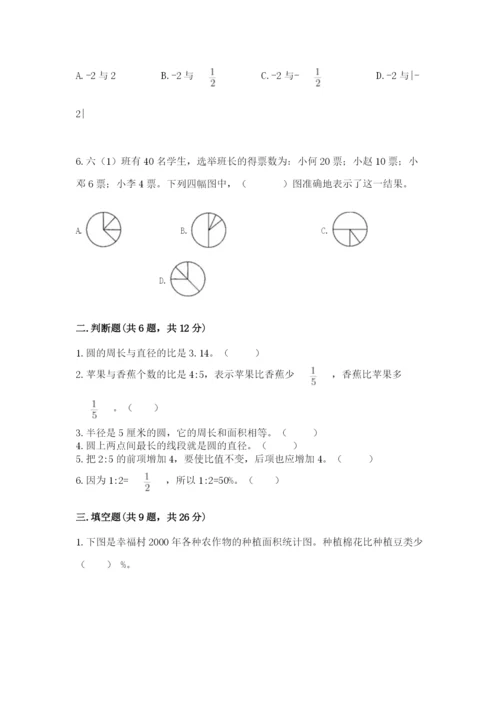 小学数学六年级上册期末考试试卷及一套参考答案.docx