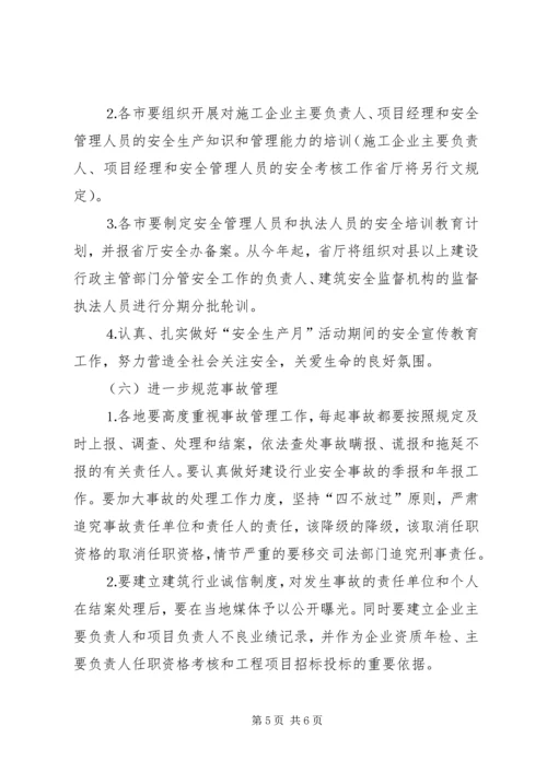 年全省建筑行业安全生产工作计划 (2).docx