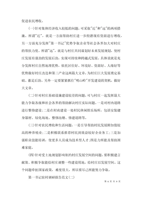（精选）第一书记驻村调研报告.docx