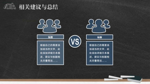 黑板背景粉笔字毕业论文答辩通用PPT模板