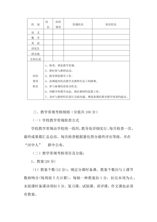 中学教学常规精细化管理实施方案.docx